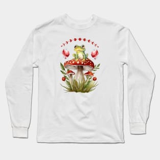 Cottagecore Crystal Frog Long Sleeve T-Shirt